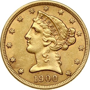 USA 5 Dollars 1900