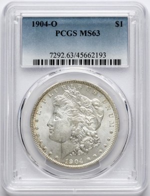 USA Morgan Dollar 1904 O PCGS MS 63