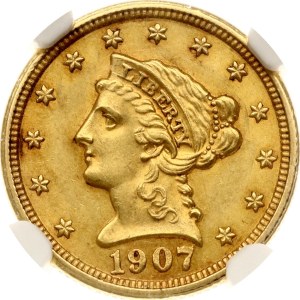 USA 2½ Dollars 1907 NGC MS 62