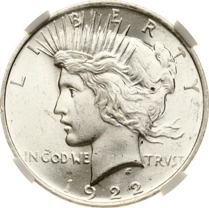 USA Peace Dollar 1922 NGC MS 63