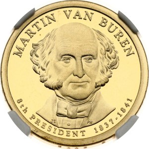 USA 1 Dollar 2008 S Martin Van Buren NGC PF 70 ULTRA CAMEO TOP POP
