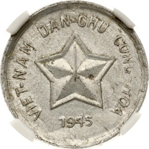 Vietnam North Vietnam 20 Xu 1945 Rebel Communist State NGC AU 58