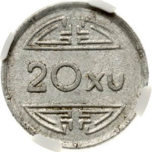 Vietnam North Vietnam 20 Xu 1945 Rebel Communist State NGC AU 58