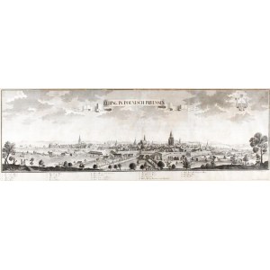 ELBLĄG. Panorama miasta, według rys. Friedricha Bernharda Wernera, wyd. ...