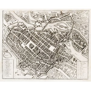 WROCŁAW. Perspektywiczny plan miasta, ryt. Wenzel Hollar (?), wyd. Matthäus ...