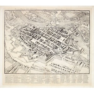 WROCŁAW. Perspektywiczny plan miasta, według rys. Friedricha Bernharda Wernera, ...