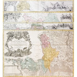 GŁOGÓW, OLEŚNICA, WOŁÓW, ŻAGAŃ. Zestaw 4 map pochodzących z Atlas Silesiae...., ...
