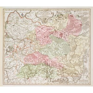 LITWA. Mapa Wielkiego Księstwa Litewskiego, wyd. Matthäus Seutter, Augsburg, ...