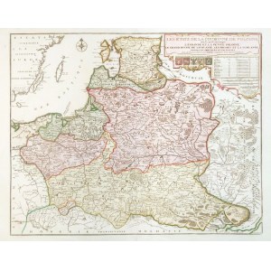 POLSKA. Mapa ziem polskich, ryt. P. Starckman, wyd. Nicolas de Fer, Paryż 1736; ...