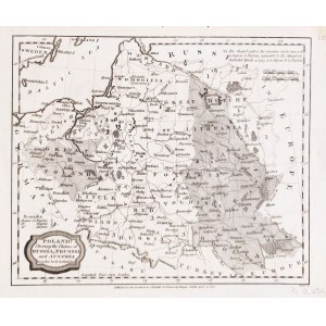 POLSKA, LITWA. Mapa ziem polskich, z zaznaczonymi roszczeniami Rosji, Prus i ...