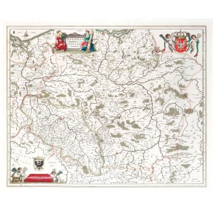 POLSKA, ŚLĄSK. Mapa Polski i Ślaska, ryt. i wyd. Willem Janszoon Blaeu ...