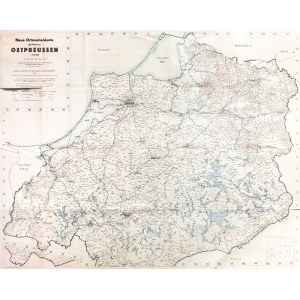 PRUSY WSCHODNIE. Mapa Prus Wschodnich przed wybuchem II wojny światowej, oprac. ...