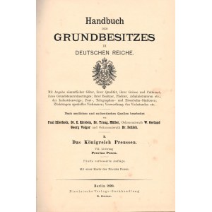 WIELKIE KSIĘSTWO POZNAŃSKIE. Handbuch des Grundbesitzes im Deutschen Reiche ...