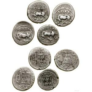 Grecja i posthellenistyczne, zestaw 4 x drachma