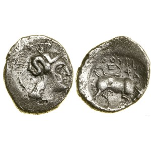 Grecja i posthellenistyczne, triobol, (ok. 350-300 pne)