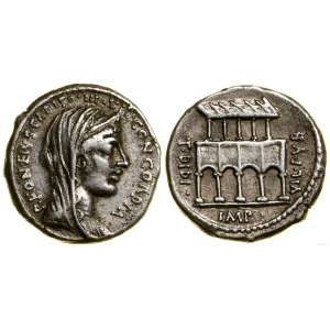 Republika Rzymska, denar, 55 pne, Rzym