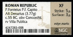 Roman Republic, denarius, 55 B.C., Rome