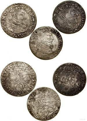 Poland, set of 3 x sixpence, 1623, 1624, 1627, Krakow