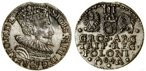 Poland, trojak, 1594, Malbork