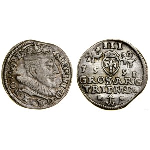 Polska, trojak, 1591, Wilno