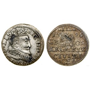 Polska, trojak, 1596, Ryga
