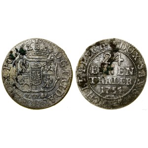 Polska, 1/24 talara (grosz), 1755 FWôF, Drezno