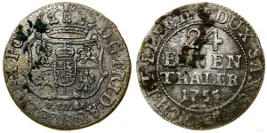 Poland, 1/24 thaler (penny), 1755 FWôF, Dresden