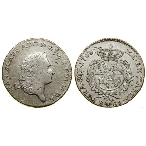 Polska, dwuzłotówka (8 groszy), 1766 FS, Warszawa