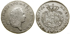Poland, two-zloty (8 groszy), 1766 FS, Warsaw
