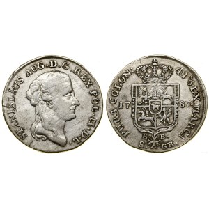 Polska, dwuzłotówka (8 groszy), 1787 EB, Warszawa