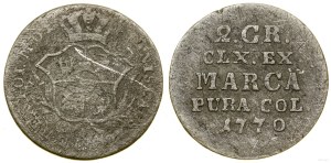Poland, half zloty (2 groszy), 1770 IS, Warsaw