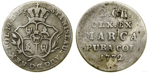 Poland, half zloty (2 silver pennies), 1772 IS, Warsaw