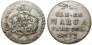 Poland, half zloty (2 groszy), 1773 AP, Warsaw
