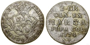Poland, half zloty (2 groszy), 1774 AP, Warsaw