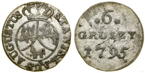 Poland, 6 copper pennies, 1795, Warsaw