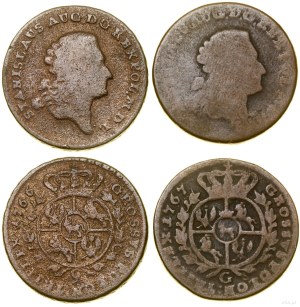 Poland, flight 2 x trojak, 1766 g, 1767 G, Krakow