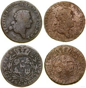 Poland, flight 2 x trojak, 1768 G, 1769 G, Warsaw