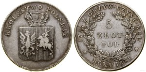 Poland, 5 zloty, 1831 KG, Warsaw