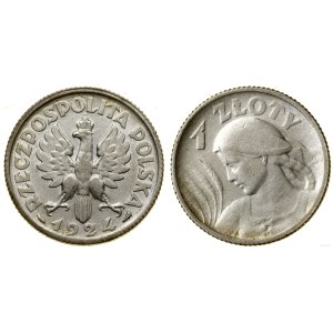 Polska, 1 złoty, 1924, Paryż