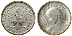 Poland, 1 zloty, 1924, Paris