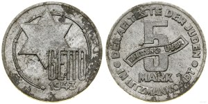 Ghetto Lodz (1941-1943), 5 marks, 1943, Lodz.