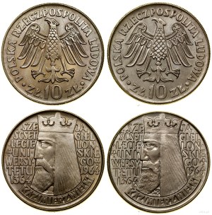 Poland, set: 2 x 10 gold, 1964, Warsaw