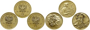 Poland, set of 3 x 2 gold, Warsaw