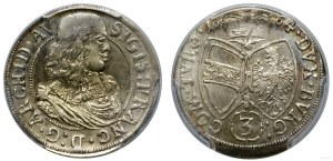 Austria, 3 krajcars, 1663, Hall