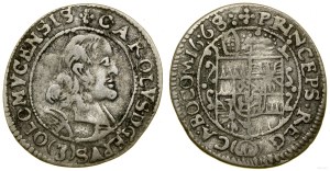 Austria, 3 krajcars, 1668, Kroměříž