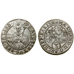 Austria, 3 krajcary (grosz), 1680, Salzburg