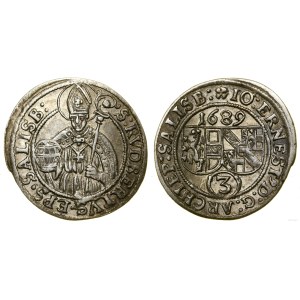 Austria, 3 krajcary (grosz), 1689, Salzburg