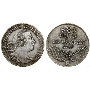 Niemcy, 8 gute groschen, 1759 B, Wrocław