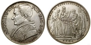 Vatican City (Church State), scudo, 1834 (4th year of the pontificate), Rome