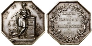 France, commemorative token of the chamber of notaries in Lille, 1849